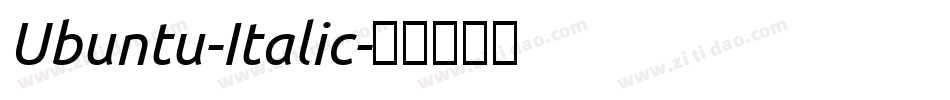 Ubuntu-Italic字体转换