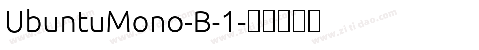 UbuntuMono-B-1字体转换