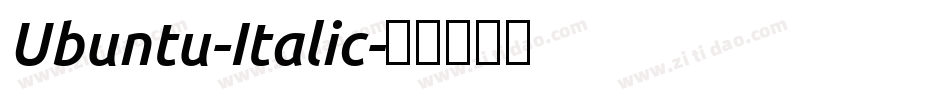 Ubuntu-Italic字体转换