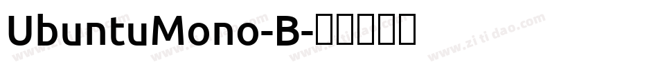 UbuntuMono-B字体转换