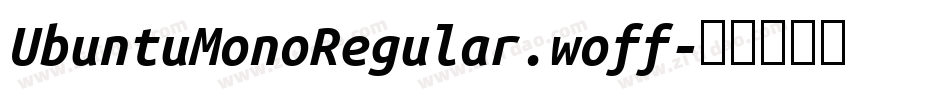 UbuntuMonoRegular.woff字体转换