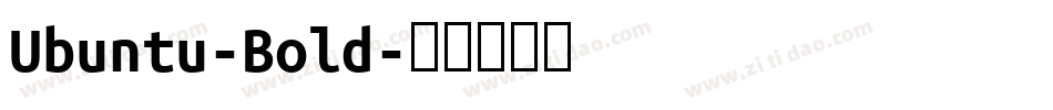 Ubuntu-Bold字体转换