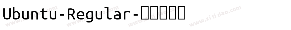 Ubuntu-Regular字体转换