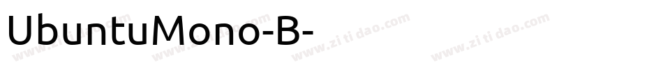 UbuntuMono-B字体转换