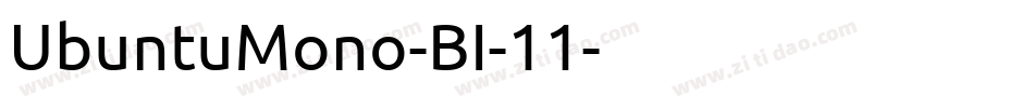 UbuntuMono-BI-11字体转换