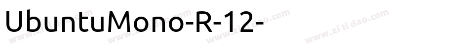 UbuntuMono-R-12字体转换