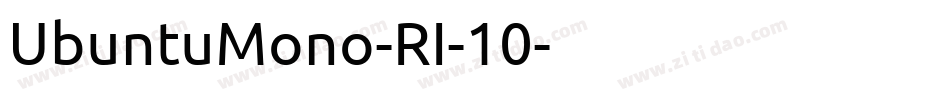 UbuntuMono-RI-10字体转换