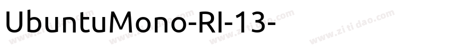 UbuntuMono-RI-13字体转换