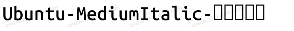 Ubuntu-MediumItalic字体转换