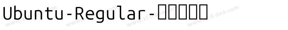 Ubuntu-Regular字体转换