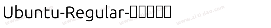 Ubuntu-Regular字体转换