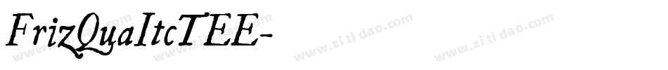 FrizQuaItcTEE字体转换