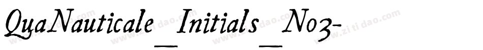 QuaNauticale_Initials_No3字体转换