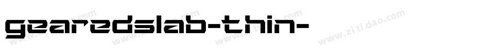 gearedslab-thin字体转换