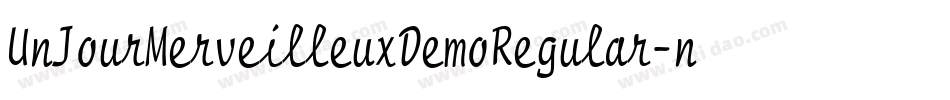 UnJourMerveilleuxDemoRegular-nRvag字体转换