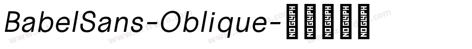BabelSans-Oblique字体转换