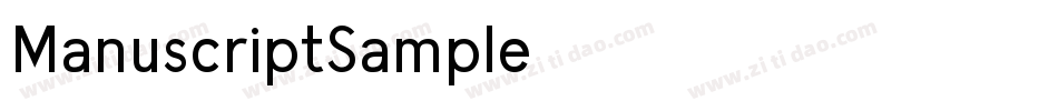 ManuscriptSample字体转换