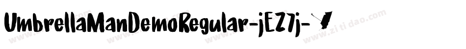 UmbrellaManDemoRegular-jEZ7j字体转换