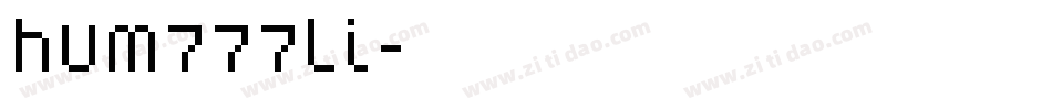 hum777li字体转换