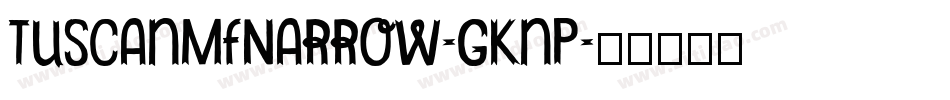 TuscanMfNarrow-GKnP字体转换