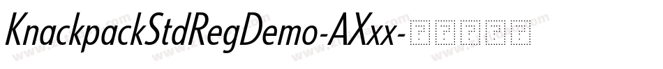 KnackpackStdRegDemo-AXxx字体转换