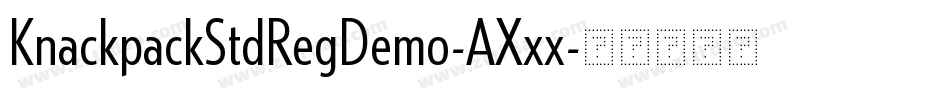 KnackpackStdRegDemo-AXxx字体转换