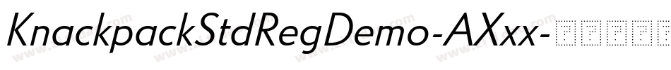 KnackpackStdRegDemo-AXxx字体转换