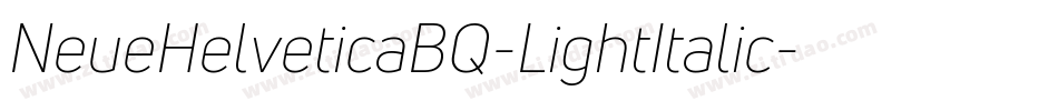 NeueHelveticaBQ-LightItalic字体转换