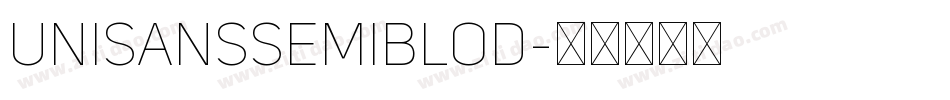 UniSansSemiblod字体转换