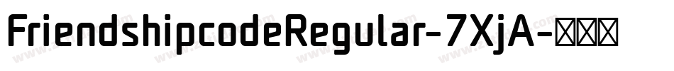 FriendshipcodeRegular-7XjA字体转换