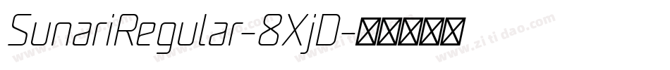 SunariRegular-8XjD字体转换