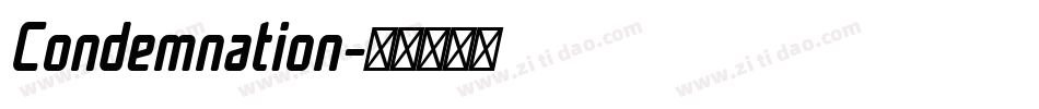 Condemnation字体转换