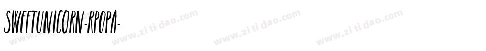 SweetUnicorn-Rp0PA字体转换