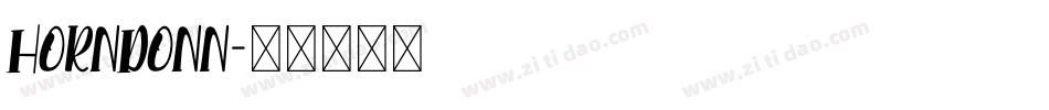 HORNDONN字体转换