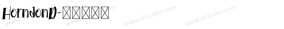 HorndonD字体转换