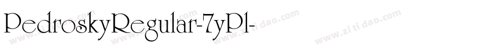 PedroskyRegular-7yPl字体转换