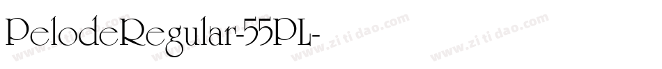 PelodeRegular-55PL字体转换