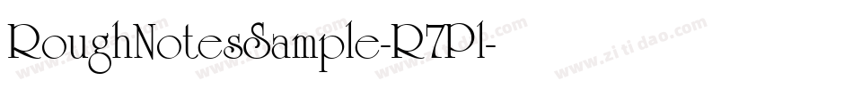 RoughNotesSample-R7Pl字体转换