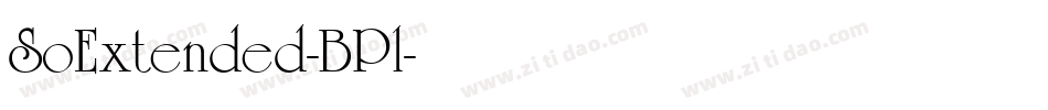 SoExtended-BPl字体转换
