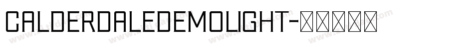 CALDERDALEDEMOLight字体转换