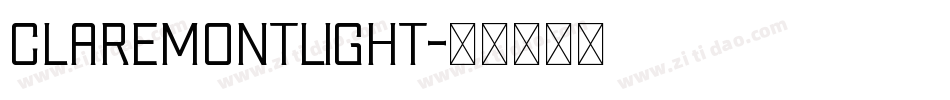 ClaremontLight字体转换