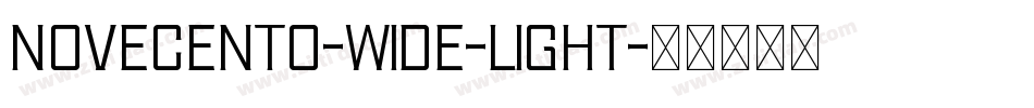 Novecento-wide-Light字体转换