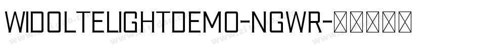 WidolteLightDemo-nGWR字体转换