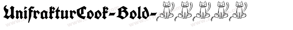 UnifrakturCook-Bold字体转换