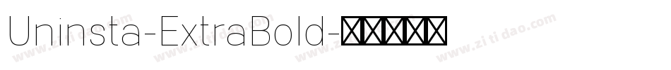 Uninsta-ExtraBold字体转换