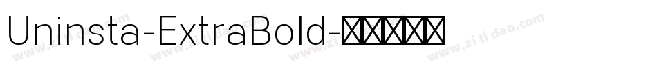 Uninsta-ExtraBold字体转换