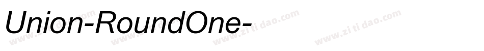 Union-RoundOne字体转换