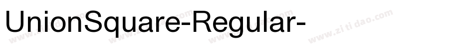 UnionSquare-Regular字体转换