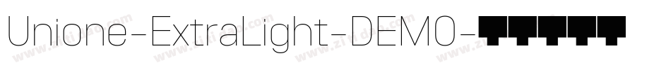 Unione-ExtraLight-DEMO字体转换