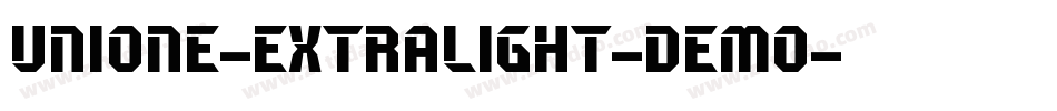 Unione-ExtraLight-DEMO字体转换